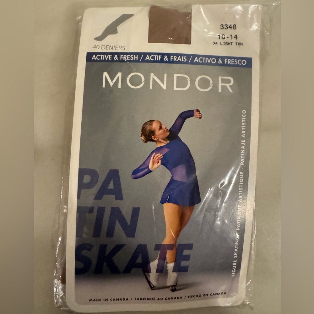 Mondor Light Tan Figure Skating Tights